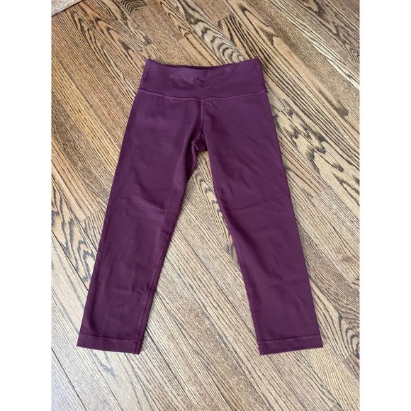 Lululemon Wunder Under Crop *Reversible Bordeaux - Picture 3 of 6